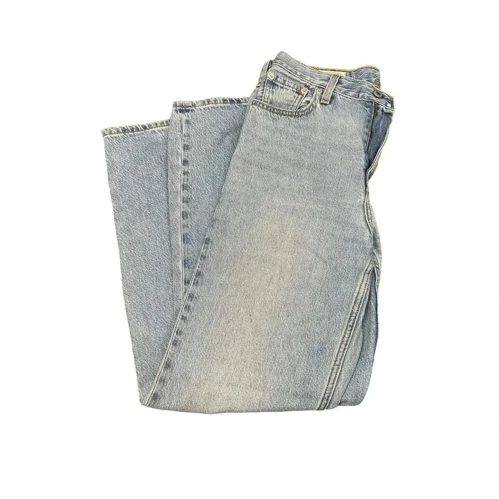 Levi's Premium Women's Blue Loose Straight Leg Denim Jean Size 25 W25 L30